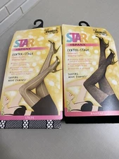 Spanx Star Power Black Center Stage Shaping Tights Size C (Lot of 2) New In Box