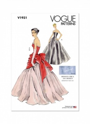 Vogue Schnittmuster 1931 Kleider, Vintage Style B5 (8-10-12-14-16)