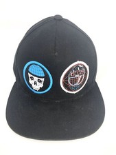 Yupoong The Classics Baseball Style Black Skull Hat Adult Snapback 100% Cotton
