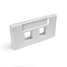 Leviton HAI 49910-SW2 2Prt Mod Furn Faceplate White
