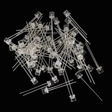 100PCS 5mm 3mm Flat Top LED Diode white Red Green Blue DIY Emitting Light Bulb