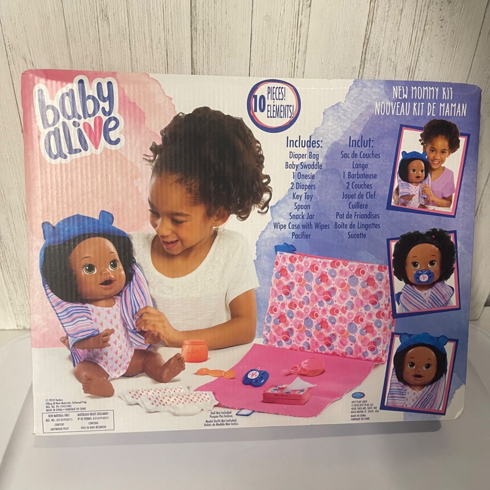 Baby Alive New Mommy Kit 10 pc Diaper Bag Changing Pad Outfit Spoon Pacifier Toy