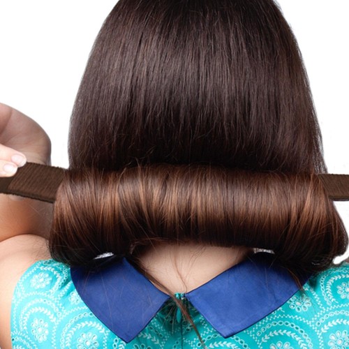Women's Hair Styling Bun Maker Donut Former Twist Magic DIY Tool, Light Brown - Picture 5 of 7