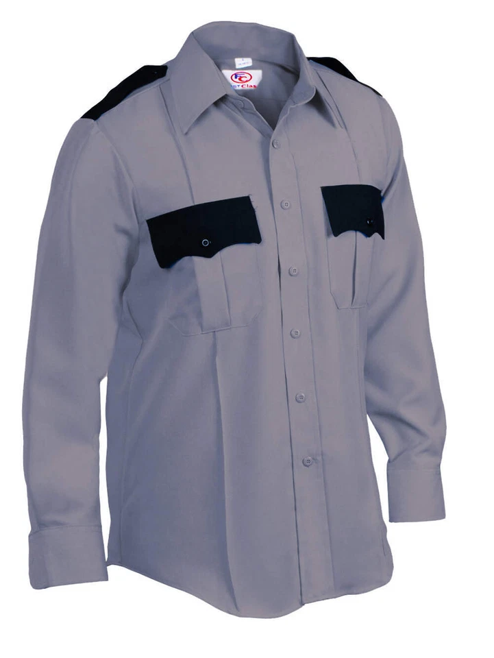 Camisa uniforme manga larga dos tonos primera clase Foto 3 de 4