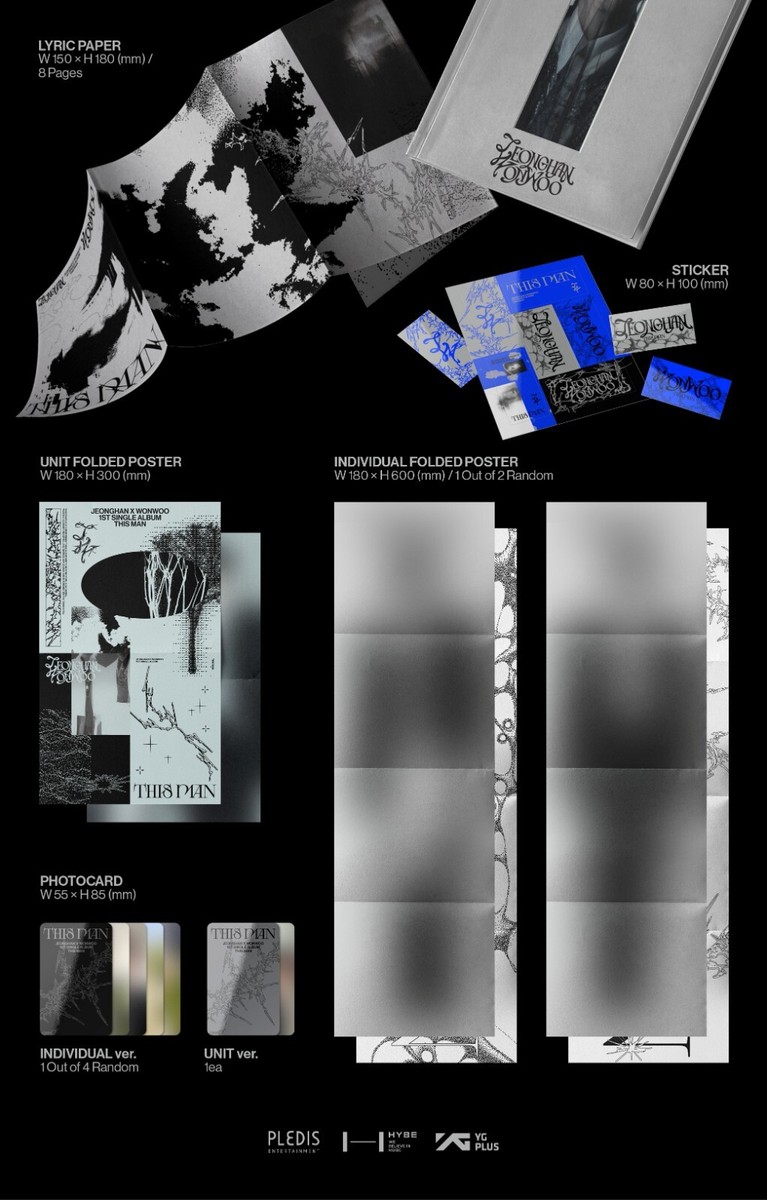 JEONGHAN X WONWOO 1st Single Album THIS MAN CD+Book+P.Card+Sticker