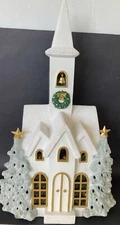 Gorgeous 22" Tall White Snow Christmas Holiday Battery Lights House