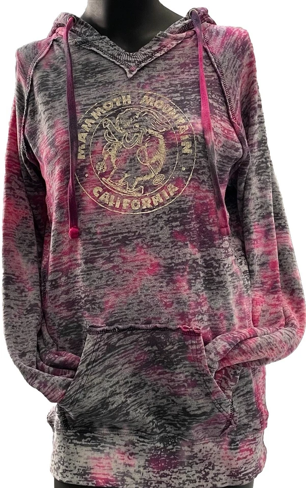 Галстук краситель толстовка с капюшоном L женщин мамонт горный горнолыжный курорт розовый/фиолетовый хиппи Artsy Y2K - Изображение 4 из 4