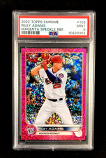 Pop 1 PSA 9 Riley Adams 2022 Topps Chrome MAGENTA SPECKLE Refractor /350 #103 RC