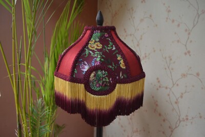 Lampshade burgundy hand-stitched table lampshade floor lampshade pendant