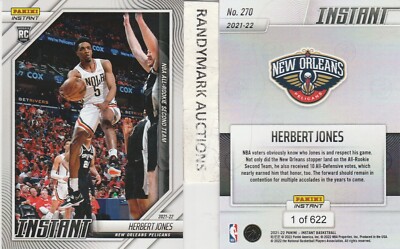 Herbert Jones PELICANS 2021-22 PANINI INSTANT NBA ALL-ROOKIE TEAM 270 x/622