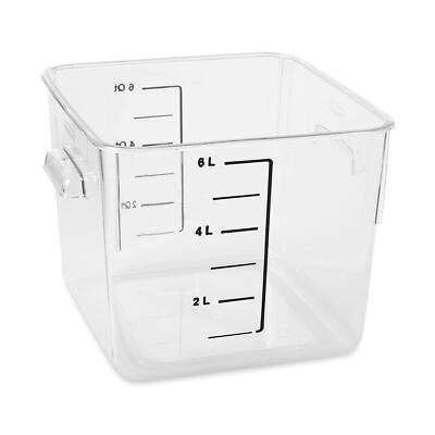 Rubbermaid 6 Qt Clear Food Storage Container Commercial Grade Space Saving