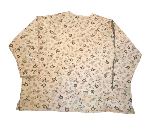 Vtg Just My Size Women Sweatshirt Top Plus Size 26w/28w Green Paisley V-Neck NOS - Picture 2 of 7