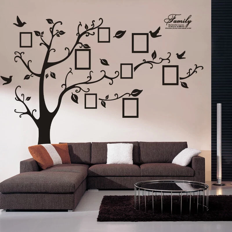 Giant Family Tree Wall Sticker 250*180cm/99*71in Black 3D DIY Home Decals - Image 3 of 3