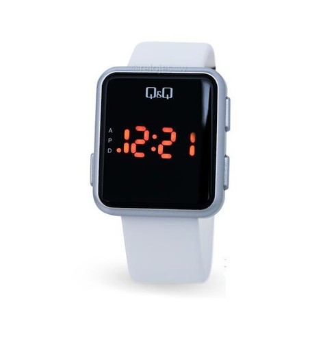 Q\u0026Q By Citizen M197J001Y Digital Led Watch White Rubber Band Original New QQ  | eBay