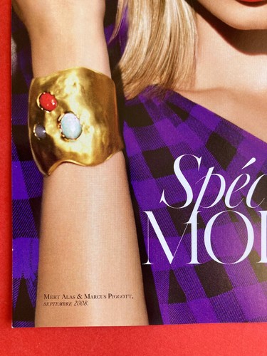 Décoration couverture VOGUE Paris mars 2008 Mert & Marcus affiche vintage - Picture 2 of 3