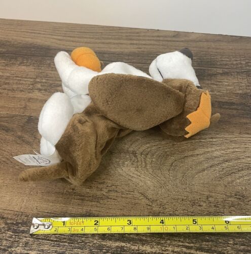 Vintage Hush Puppies Basset Hound 6" Beanbag Plush Pumpkin Autumn Fall Halloween - Picture 6 of 6
