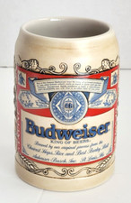 Vintage Budweiser Beer Mug Ceramarte of Brazil Stein 5.5" Stoneware 1989