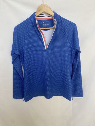 Peter Millar SPF 50 Mock Neck Sun Layer Top 1/4 Zip Golf