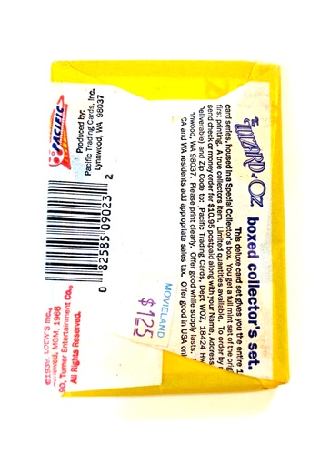 1990 Pacific Wizard of Oz Trading Card Pack Factory Sealed Wax Pack - Picture 2 of 2