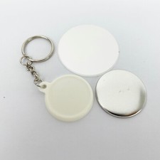37mm Key Chain Badge Button Parts Supplies 100 Sets/Pack for Button Maker DIY
