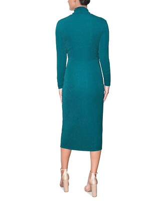 Rachel Roy Women's Bret Jersey Faux Wrap Midi Dress Med Green Size Large |  eBay