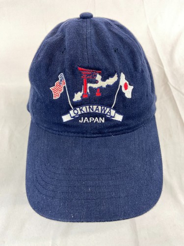 Okinawa Japan Baseballkappe Buckleback Mütze blau Reise verstellbar Freizeitkleidung - Bild 4 von 10