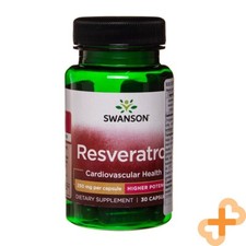 SWANSON RESVERATROL 250mg 30 Capsules Cardiovascular Health Support Supplement