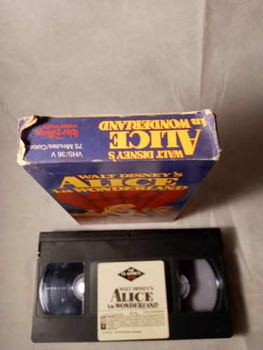 Disney's Alicia en el País de las Maravillas VHS Vintage Raro Estuche Deslizante Variación - Imagen 4 de 5