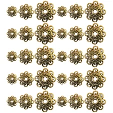 300PCS Flower Bead Caps Alloy Ends Spacer Beads Jewelry DIY Craft Making