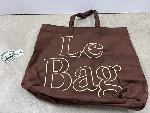 Vintage Tote Boat Bag Le Bag Canvas 1980’s Brown Large Lark Life Button