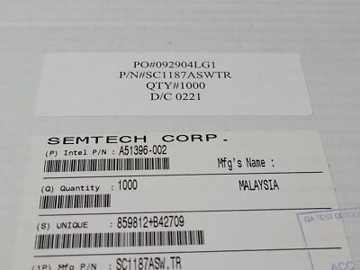 (50 PCS) SC1187ASW SEMTECH Switching Controller Voltage-mode 1A 225kHz SOIC-24