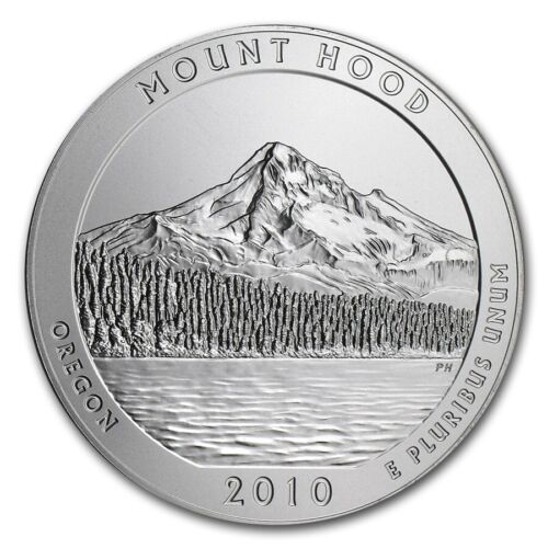 2010 P America The Beautiful 5oz Silver ATB Mount Hood National Forest w/Box&COA - Picture 2 of 3