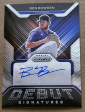 2022 Panini Prizm BEN BOWDEN #DS-BO RC Auto Debut Signatures Rockies