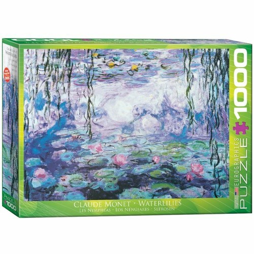 NEW Eurographics Claude Monet Water Lilies 1000 Jigsaw Puzzle Waterlillies VTG - Picture 2 of 3