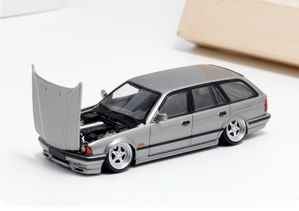 Mortal 1/64 Scale BMW E34 Touring Grey Diecast car Model Toy