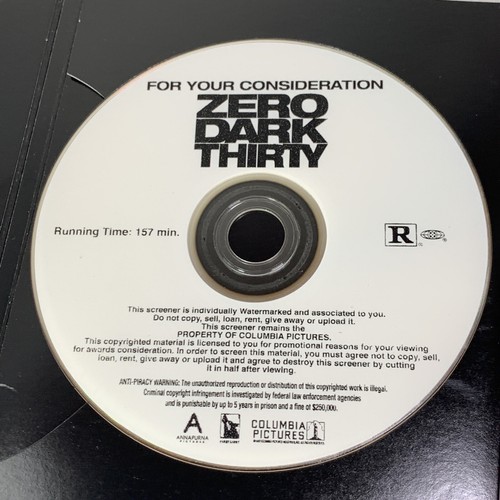 Zero Dark Thirty DVD Movie Promo Screener FYC Oscar 2012 Jessica Chastain - Picture 10 of 12