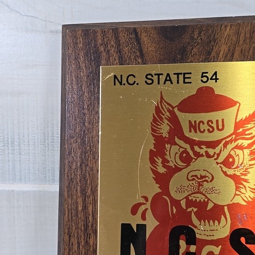 NC State Wolfpack 1983 NCAA Champions Plaque Albuquerque NM State 54 Houston 52 - Bild 2 von 8