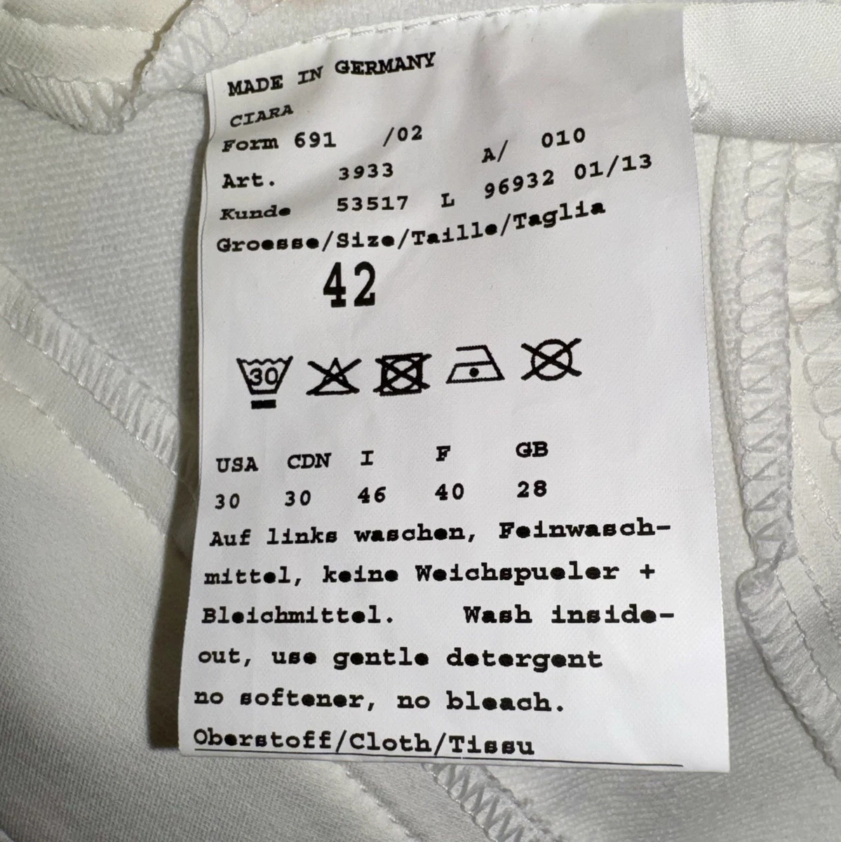 Pikeur Ciara Damen Reithose mit Kniepatches (weiß, Gr. 42 | Gr. L / XL) - NEU
