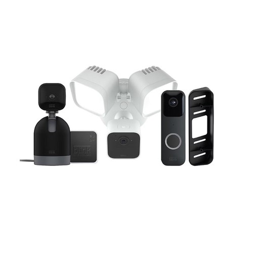 Blink Bundle: Kabelgebundene Flutlichtkamera + Pan-Tilt Indoor Cam + Video Doorbell 2 - Bild 2 von 7