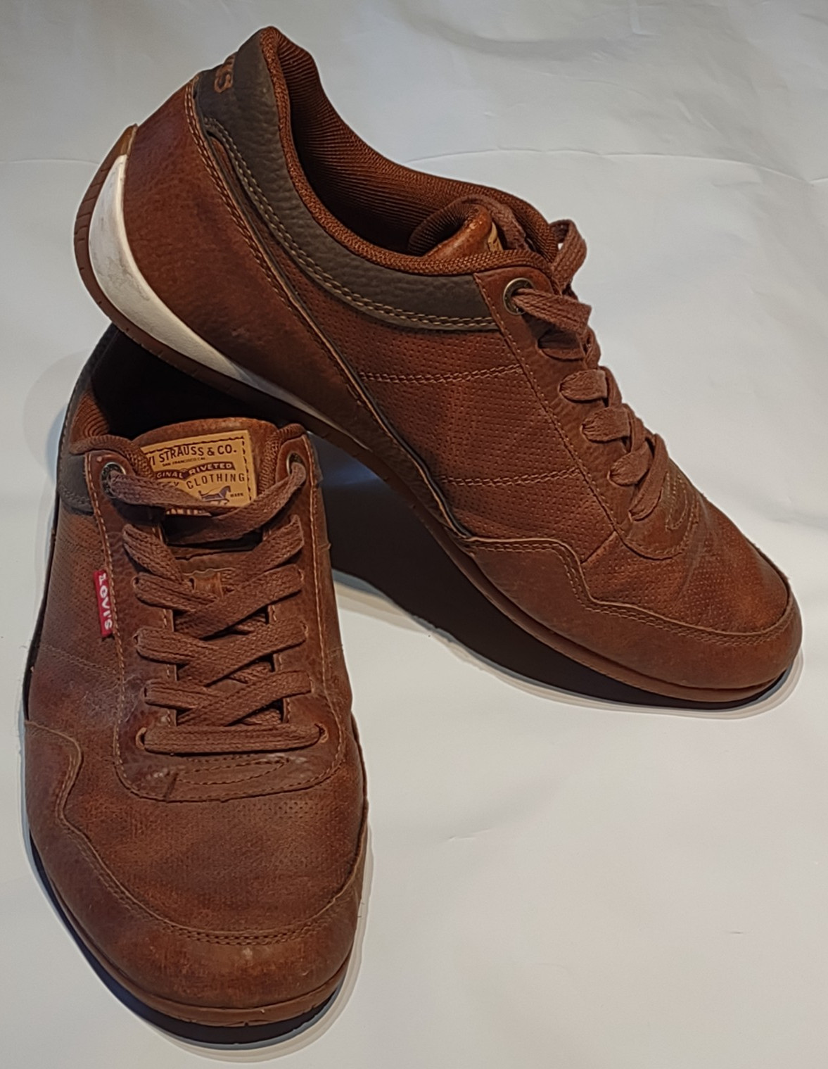 Levi's Comfort Men's  Solano Burnish Low Top Casual Shoes Brown Size 9.5