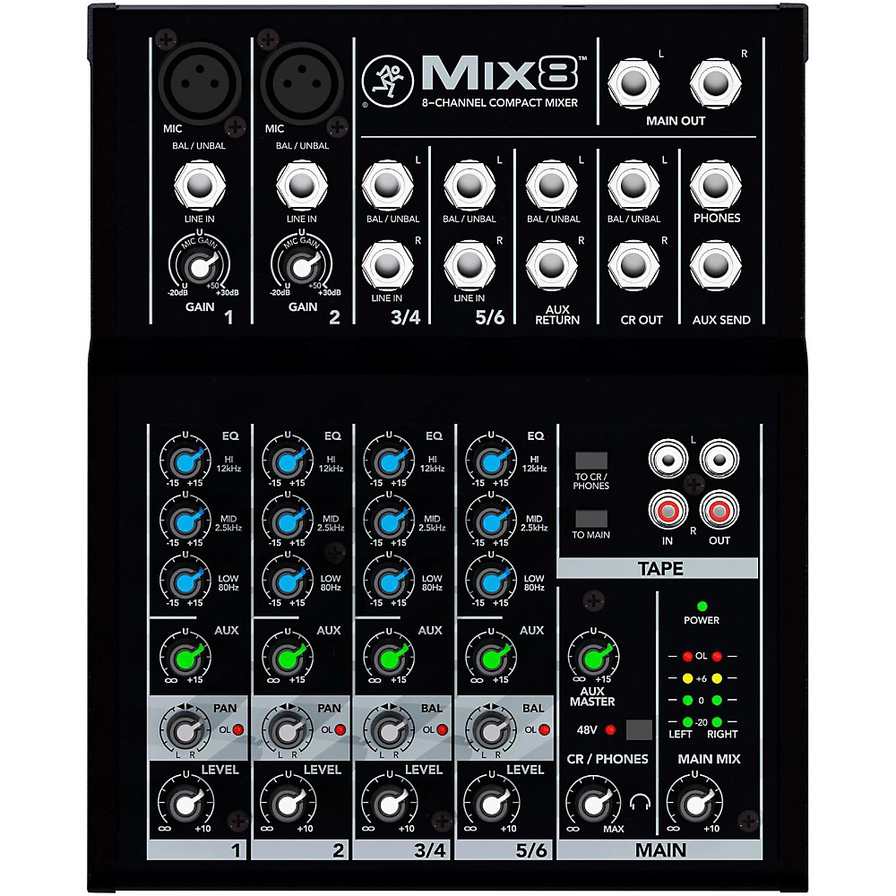 Mackie Mix8 8-Channel Compact Mixer 16090₽