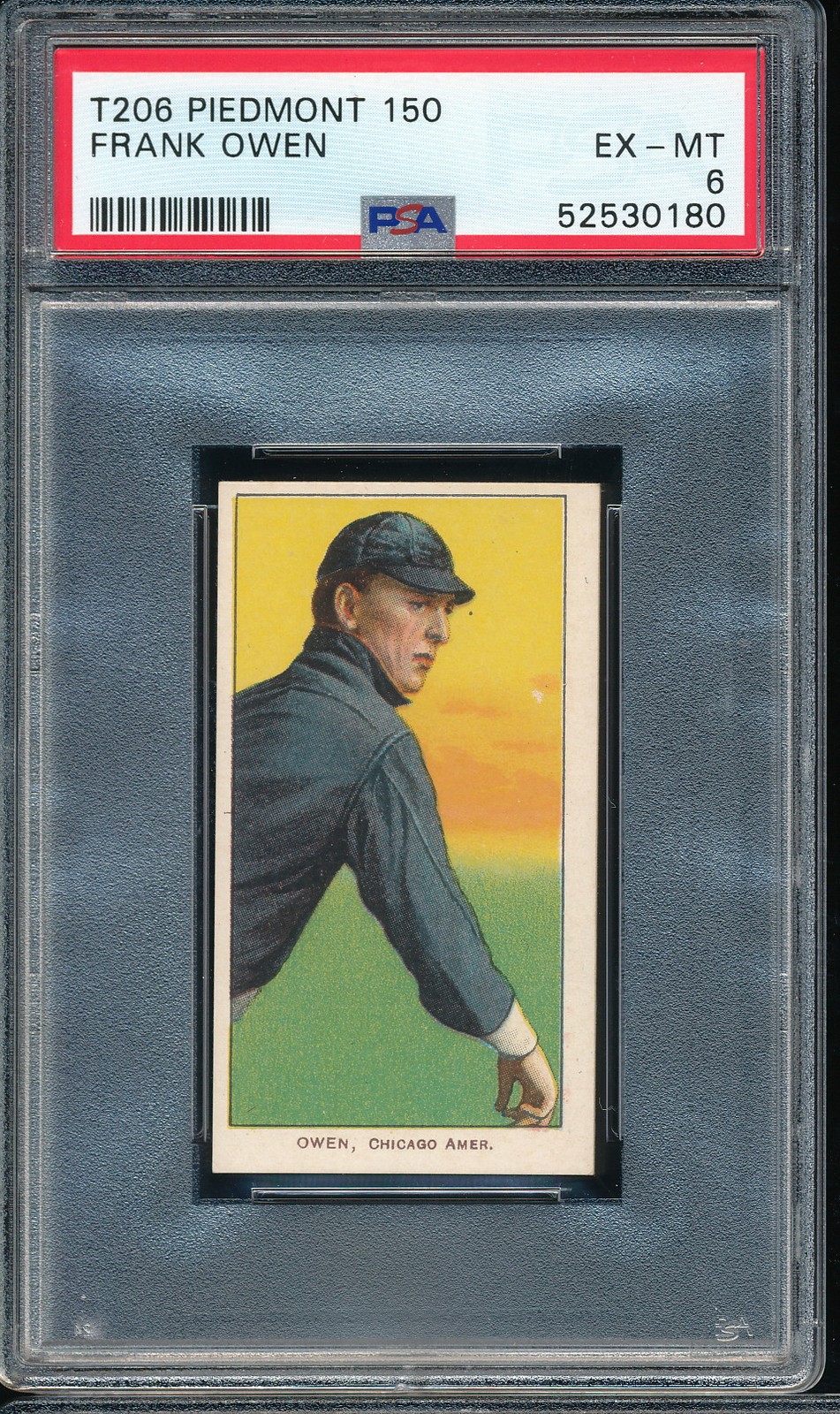 T206 Piedmont 150/25 Frank Owen PSA 6 - White Sox - POP 31