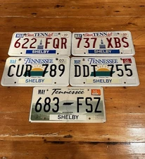 Lot Of 5 Tennessee License Plates 