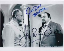 JOE DON BAKER & JOHN-RHYSDAVIES 007 JAMES BOND DOUBLE SIGNED CAST AUTOGRAPH 1987
