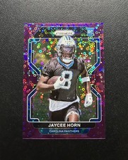 2021 Panini Prizm Jaycee Horn Purple No Huddle Rookie 1/35 #373