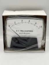 GE Panel Meter DC-MILLIAMPS 0—1 New With Hardware 0092CAT. 50-171111FAFA 1