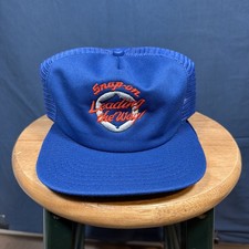 Vintage Snap On Tools Hat Cap Snapback Trucker New Era Blue Mesh