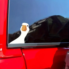 2 Pcs Cartoon Goose Self-adhesive Sticker Animal Theme Rear Vehicle Decoration