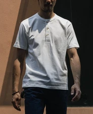 BRONSON MFG. CO. 10.6 oz Cotton Short Sleeve Henley T-Shirt (J-2)