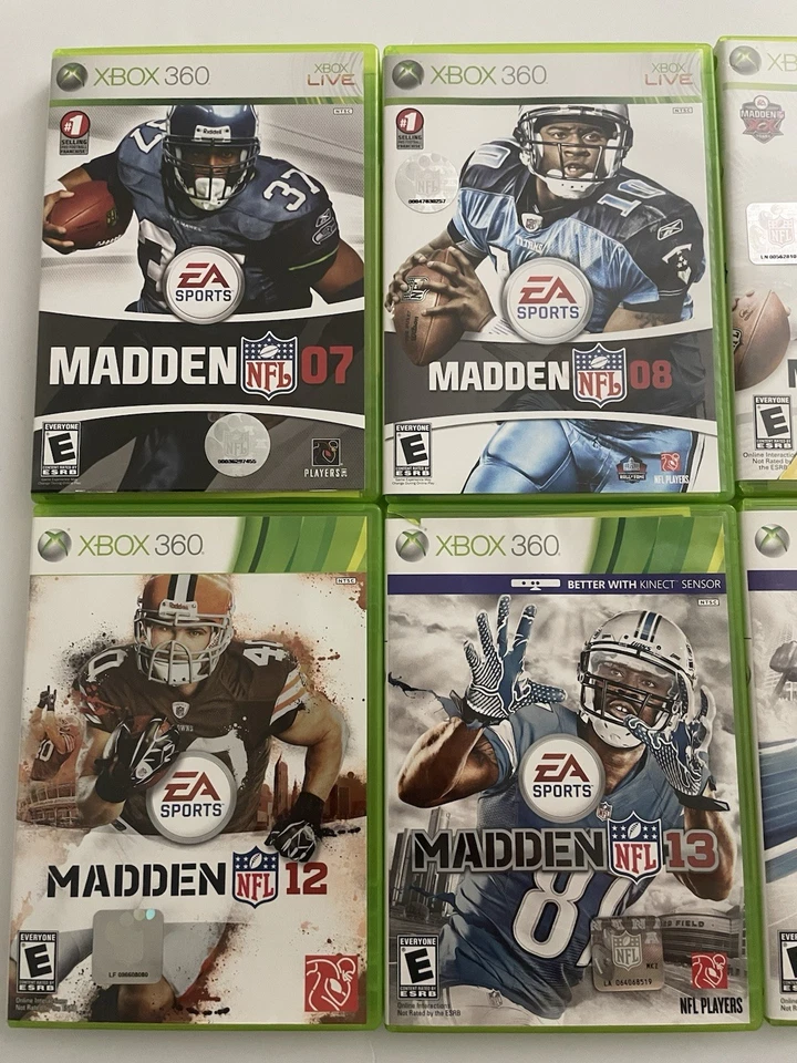 Xbox 360 Lote De 10 EA Sports Madden NFL Juegos De Fútbol Microsoft 07 - 16 Foto 3 de 4